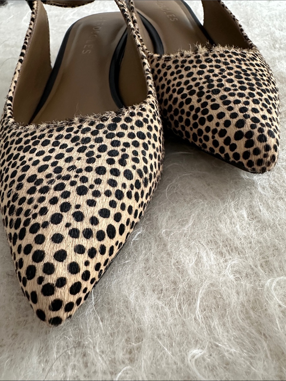 Aerosoles Grand Central Cheetah Print Calf Hair Slingback Heels Size 8 - Picture 2 of 8
